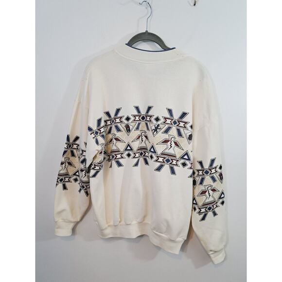 Art Unlimited Sportswear Vintage Grand Canyon Cardigan Sweatshirt Large Cream - Picture 9 of 11